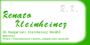 renato kleinheincz business card